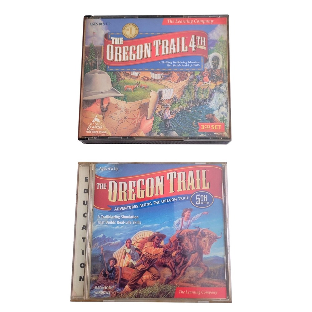 Oregon Trail 4th 5th Edition PC Mac Game Lot Vintage The Learning Company Retro